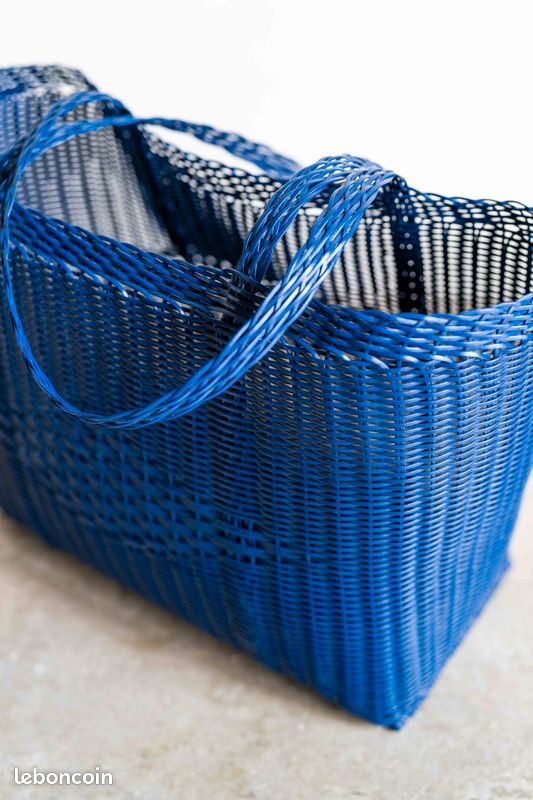 Panier cabas plastique tissé Guatemala (image 3)