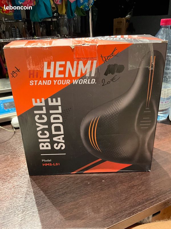 Selle Vélo Confortable Orange PU Gel Imperméable Universelle