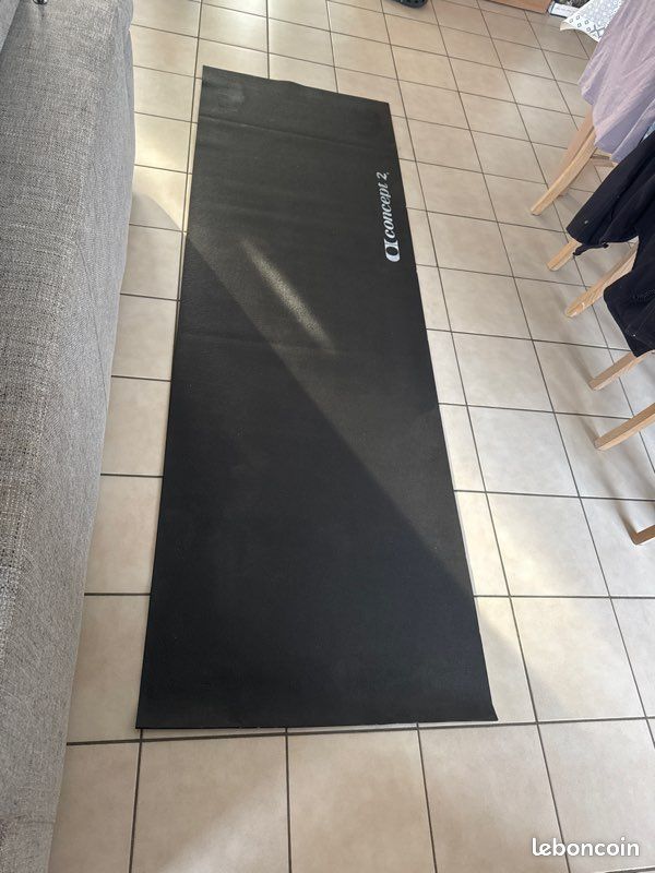 Lot De 2 Tapis De Rameur Concept 2 Model D - Antidérapants Haute Densité, Protection Sol Pour Salle De Sport Domicile