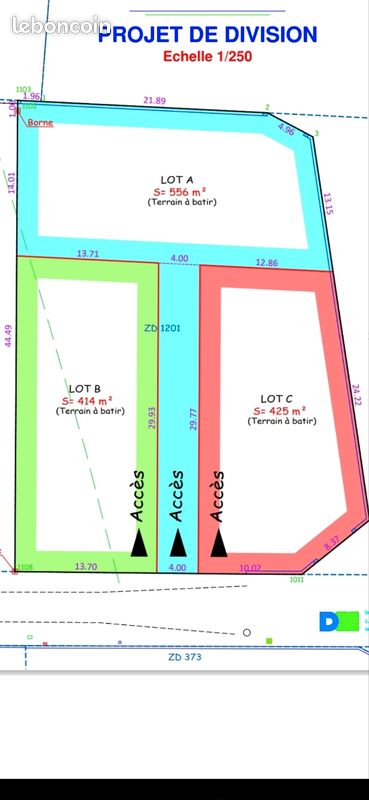 Terrain constructible à vendre "Lot C" · à Charmes-sur-Rhône · 80 000 €