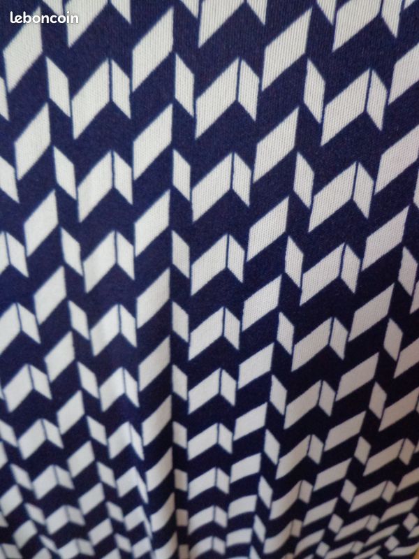 Robe Christine Laure marine/blanc - 42/44 (image 3)