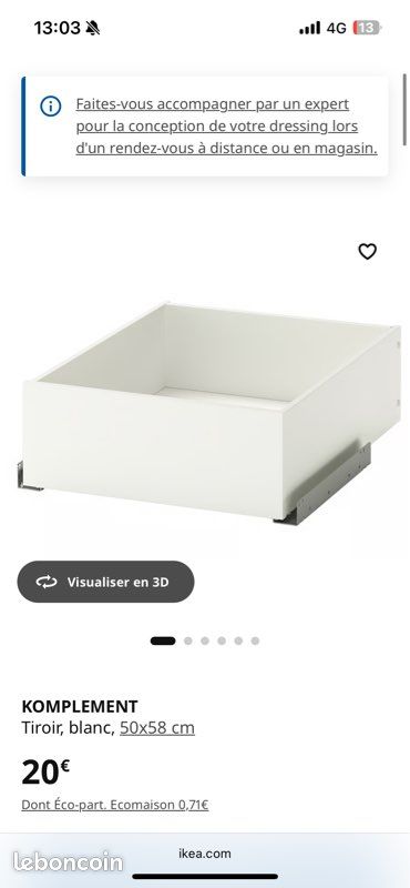 Komplement tiroir pax IKEA (image 1)