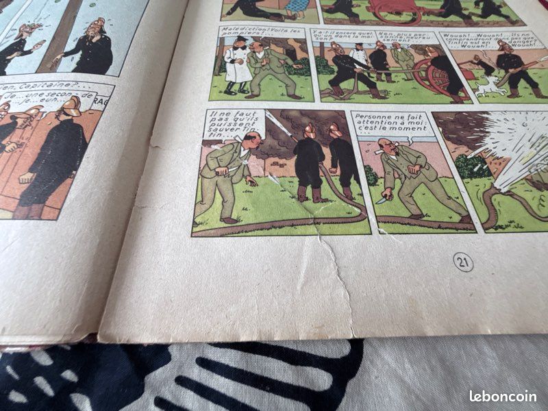 Tintin - L'Île Noire (Édition Casterman 1957 - Ancienne couverture - Dos B22) (image 12)