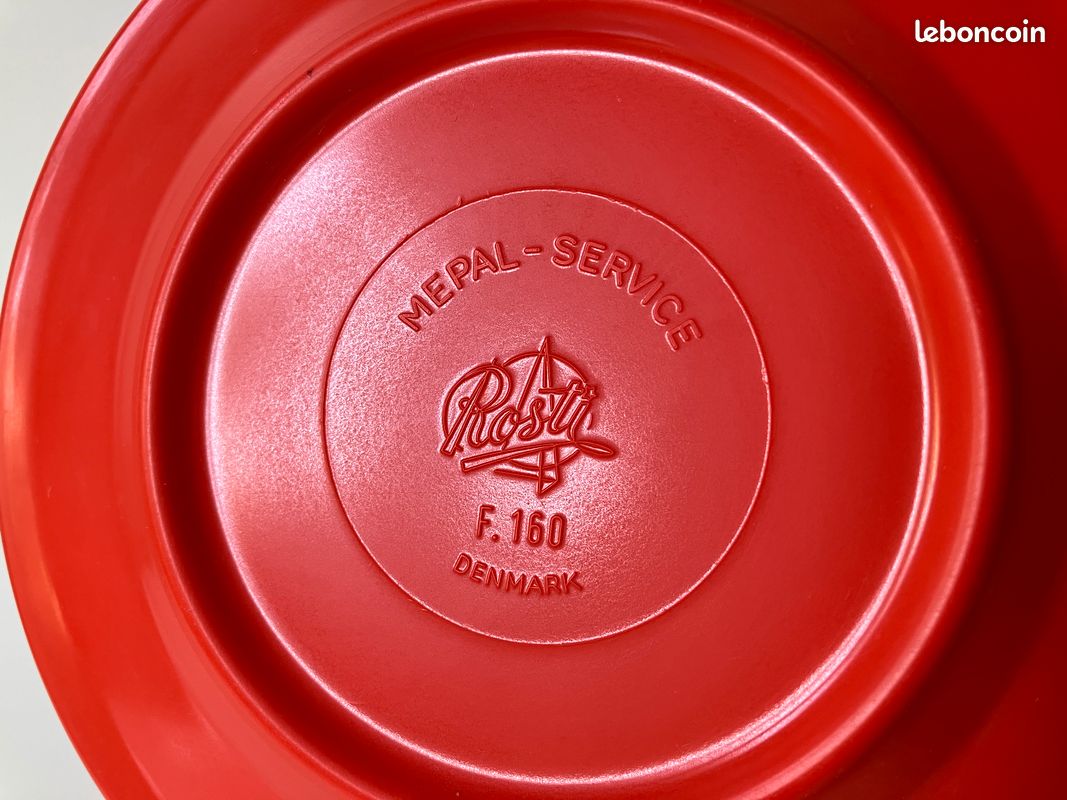 Rare série de 6 petites assiettes Rosti Mepal vintage (image 11)
