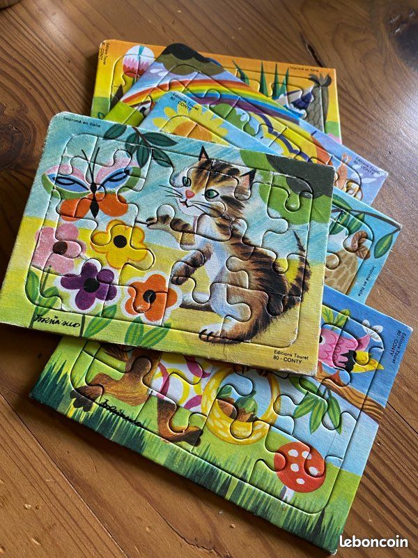 Vintage/Collection - Lot de 5 puzzles - Editions Touret 80 Conty - Italy 🧩 (image 2)