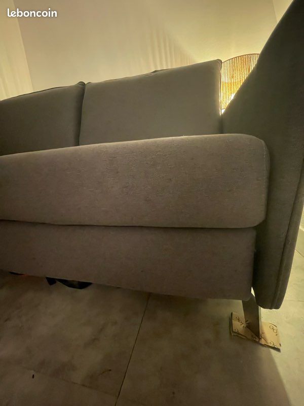 Canapé convertible gris poltrone sofa 1,72m (image 4)