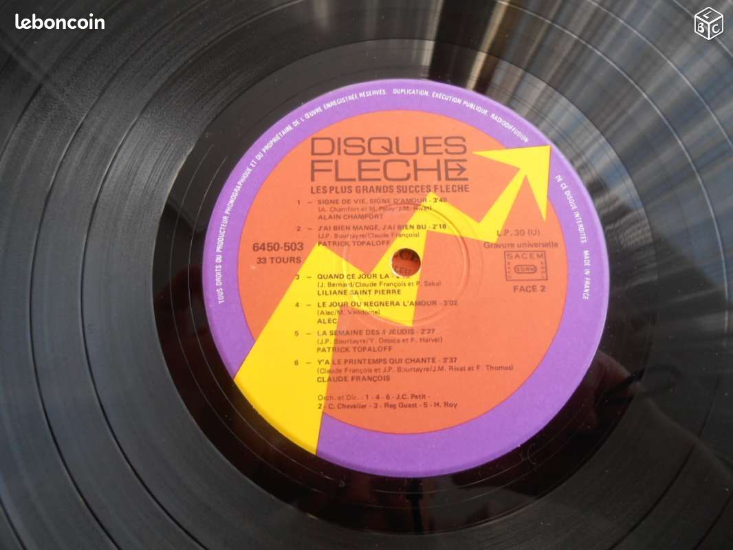 Disque fleche 33t les plus grands succe ref s 6450503 (image 2)