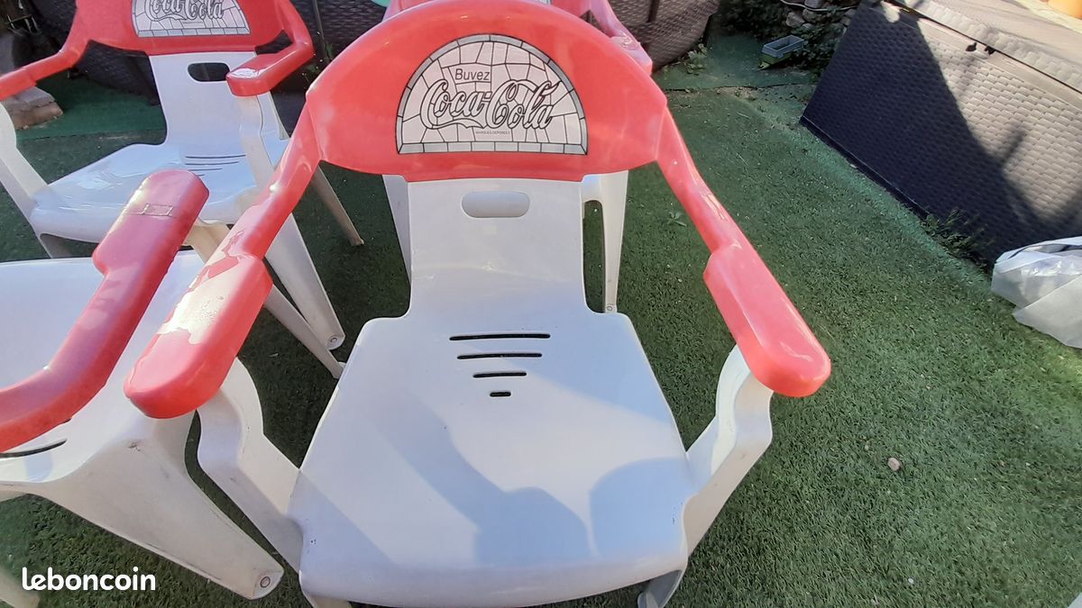 Chaise de jardin coca cola vintage (image 2)