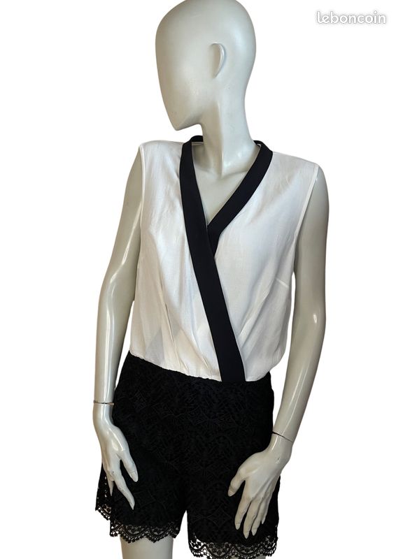 Combishort noire et blanche Naf Naf Vêtements