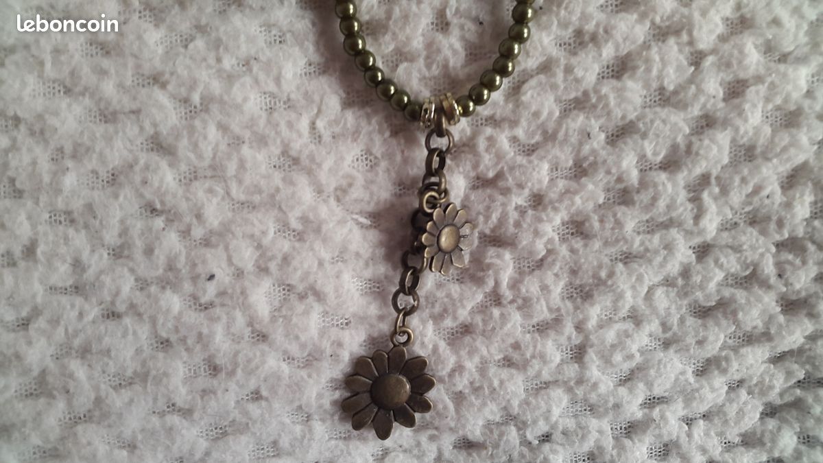Collier double rangs pendentif (jared54) (image 2)