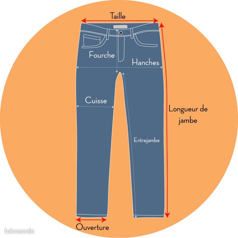 Mesure Entrejambe Jean Denim Ville 