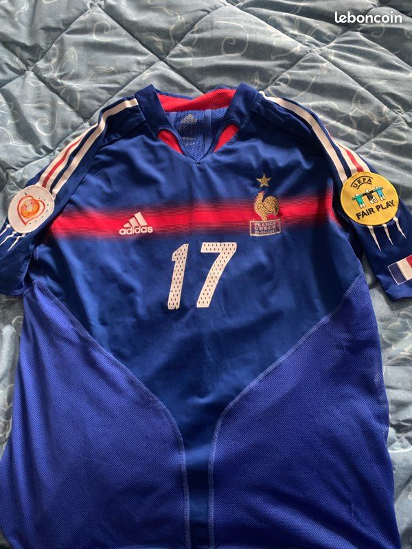 Maillot Équipe De France 2004 - Adidas, Porté Stock Pro, Manches Longues, Taille XL, N°5