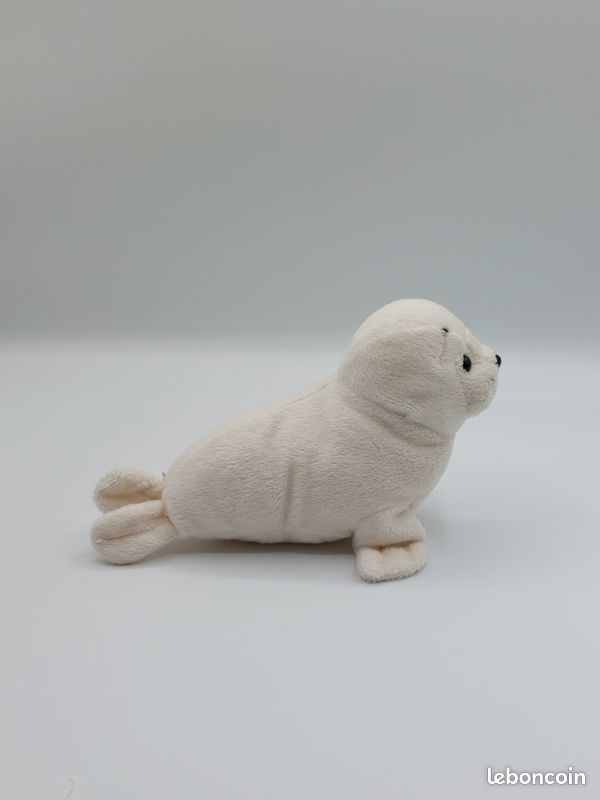 Peluche phoque arsène blanc 60 cm