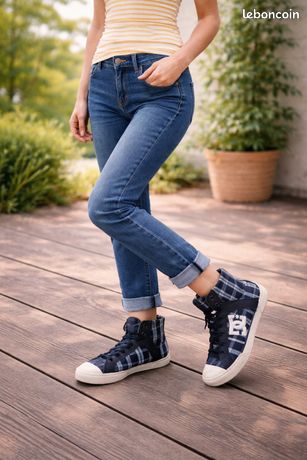 Baskets Femme Replay Taille UK 4 (pointure 37) Blanches - Occasion Très Bon état