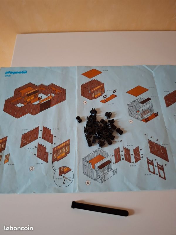 Pièce Playmobil Fort Glory 3806 - Plaque 3002508 - Occasion Bon État - Pour Collection Ou Réparation