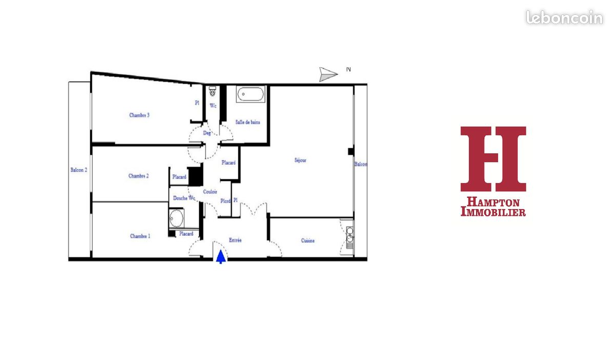 Appartement 4 pièces 97 m² — 13