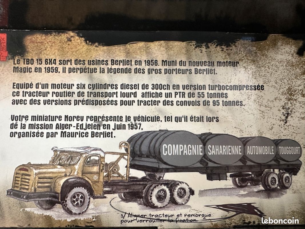 Camion Berliet GLR Cimentier LOMI – Jouet Plastique Vintage, Blister Non Ouvert