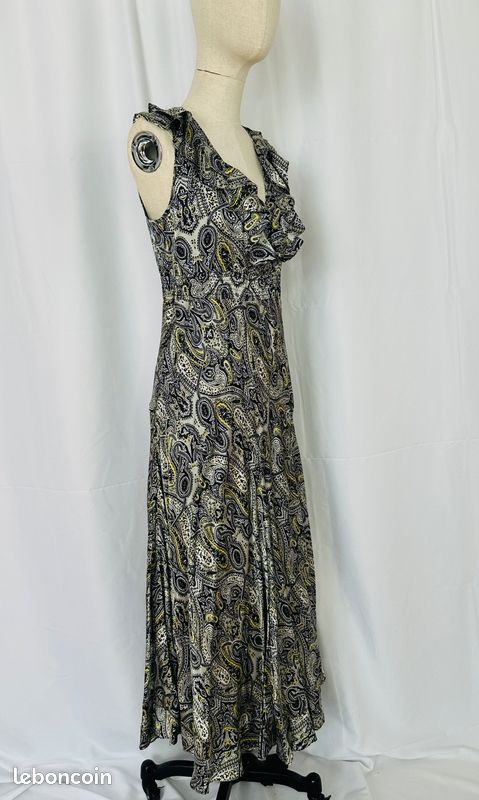Robe longue en soie American Retro (image 2)