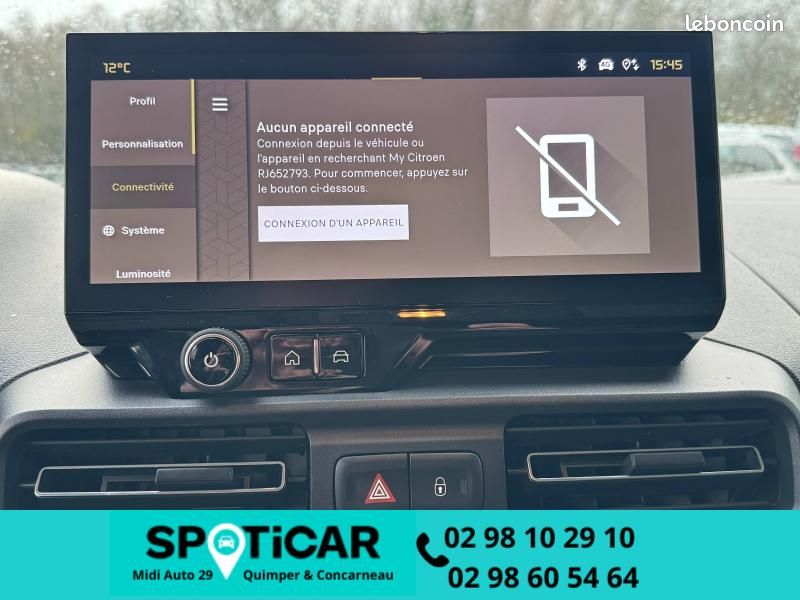 Citroen Berlingo Van XL 950kg BlueHDi 100 Pack Premium Connect / GPS / CAMERA / 3PL / 14908 HT (image 27)