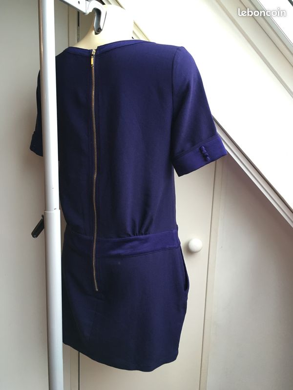 Robe See U Soon Taille M/L - Bleu Violet, 70% Coton 30% Soie, Occasion Très Bon état