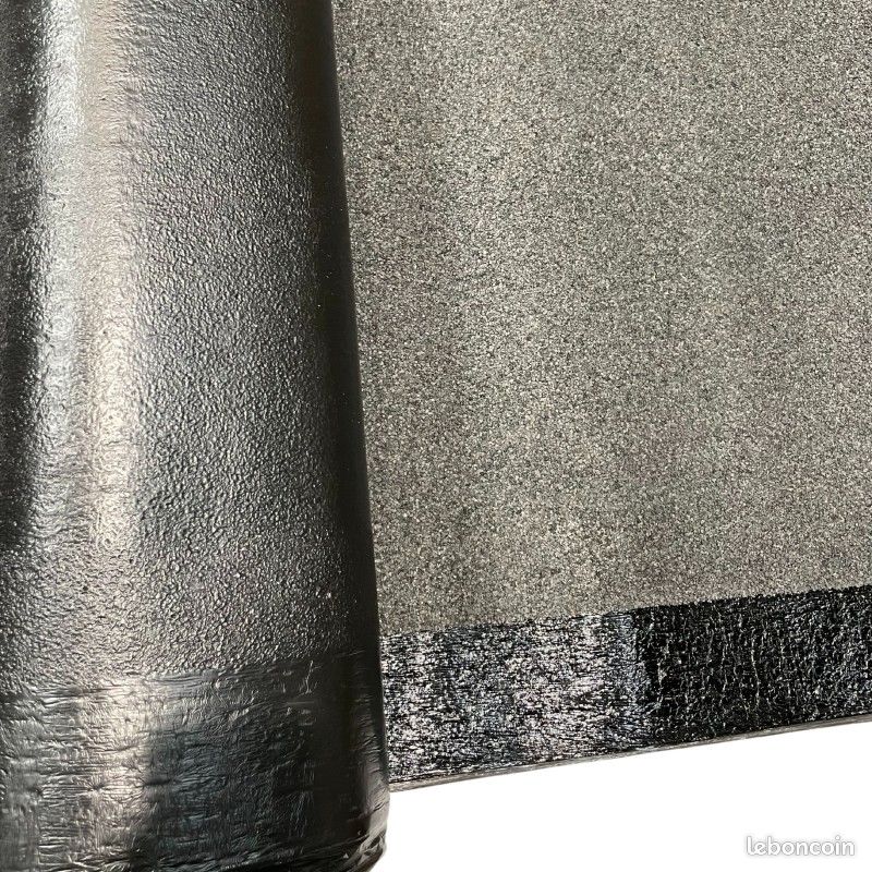 Rouleau de feutre bitume gris anthracite "ardoise pilée" - Largeur 1 m - Découpe au mètre – Rouleau (image 1)