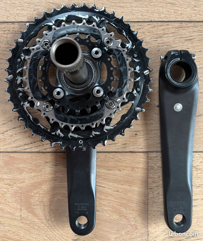 Pédalier Shimano SLX FC-M660 Triple 44-32-22 + Boitier – Occasion 175 Mm