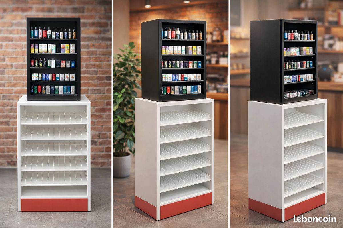 Présentoir magasin double face – grande capacité – idéal boutique / vape /  retail