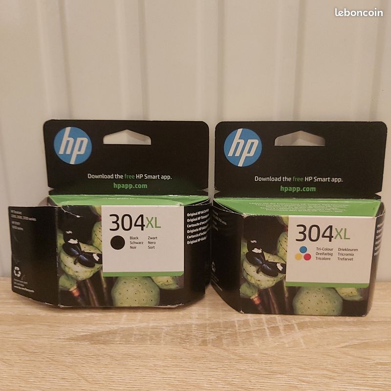 Lot De 3 Cartouches D'encre Originales HP 304 / 304XL - Multicouleur Et Noir