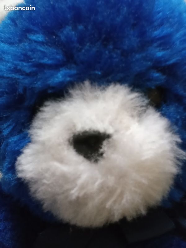 Doudou Ours bleu Musti Mustela