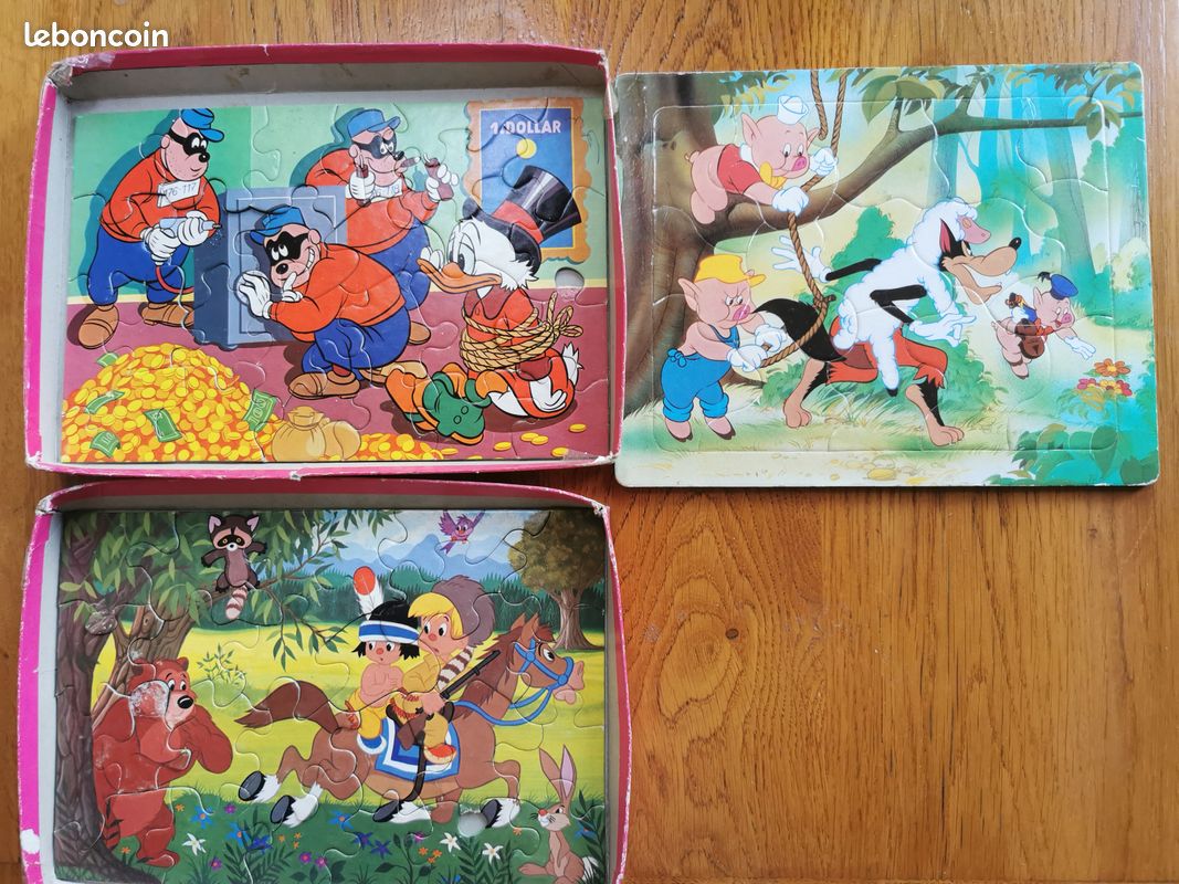 Lot de 5 puzzles différents de 60-15-24-26 pièces "vintage (image 3)