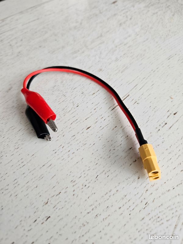 Mr.Modellbau Adaptateur XT60 Mâle Vers EC3 Femelle 5cm 12AWG – Pour Batterie LiPo – Connecteurs Dorés Haute Conductivité