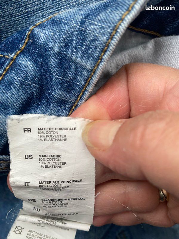 Jeans bleu délavé skinny Jennyfer en 38 taille basse (image 8)