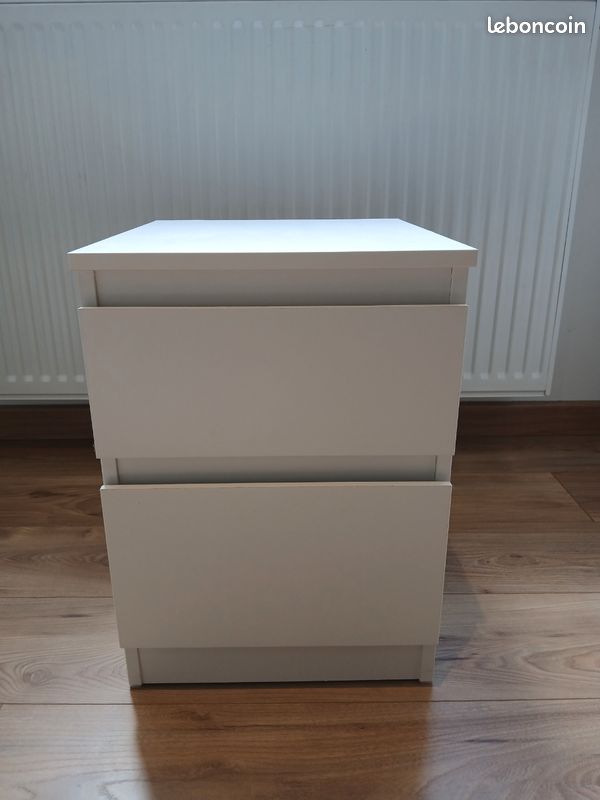 Commode Ikea Kullen 2 tiroirs blanc (image 1)