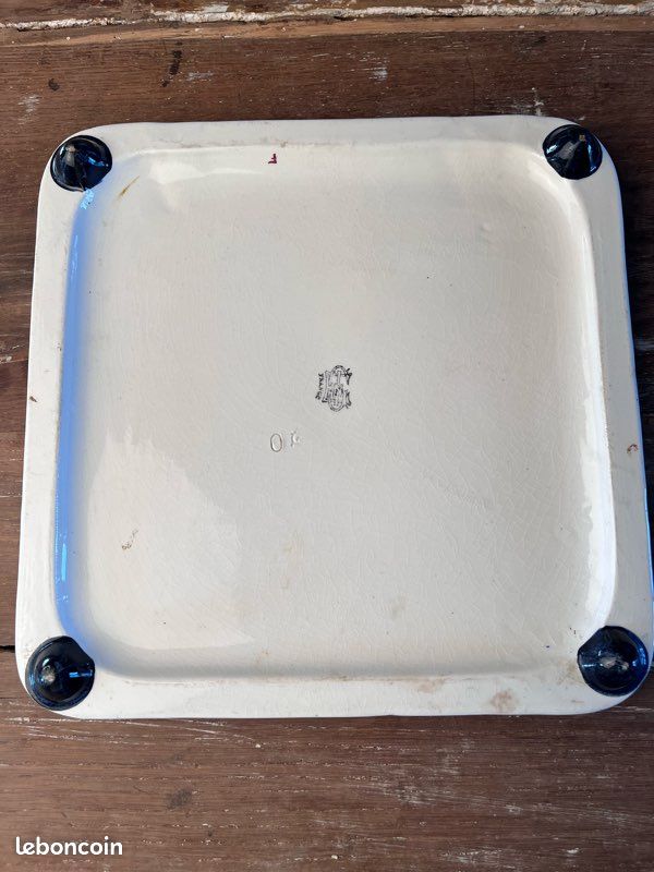Dessous plat en Gien ancien modèle Cachemire (image 3)