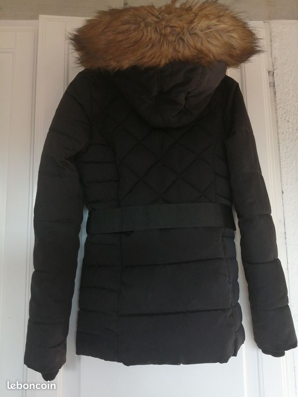 Jennyfer Doudoune Noir Avec Fourrure Doudoune Noire Jennyfer