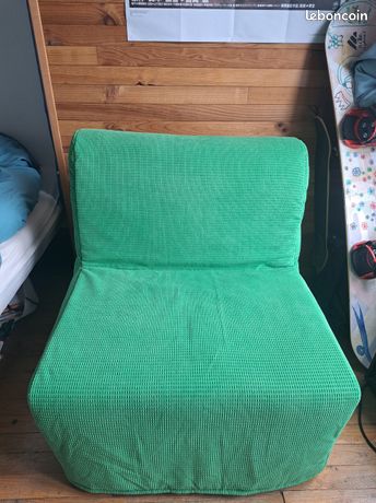 Canapé Convertible 3 Places Ikea – Vert Amande – Lit Double – Occasion