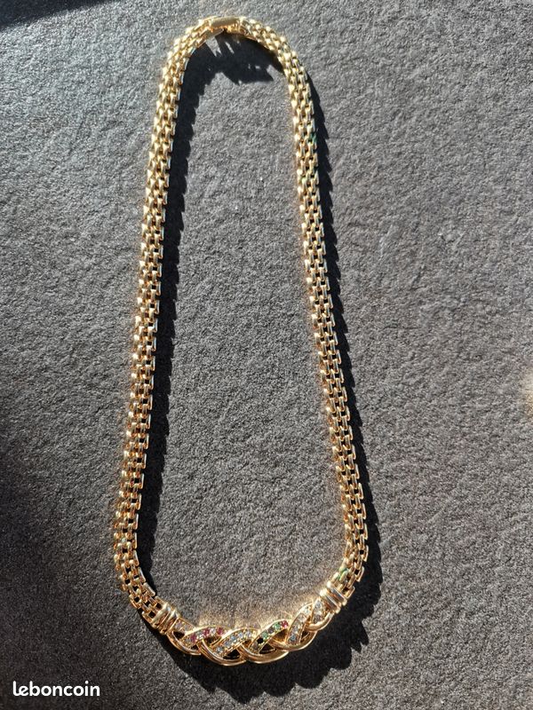 Collier Vintage En Métal Doré - Neuf Avec étiquettes - Bijou Fantaisie
