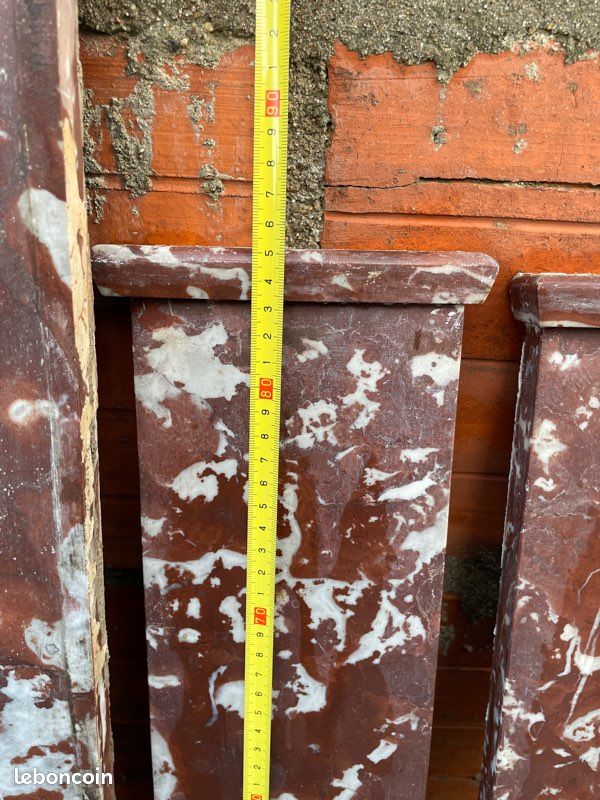 Habillage cheminée en marbre 105x33 (image 5)