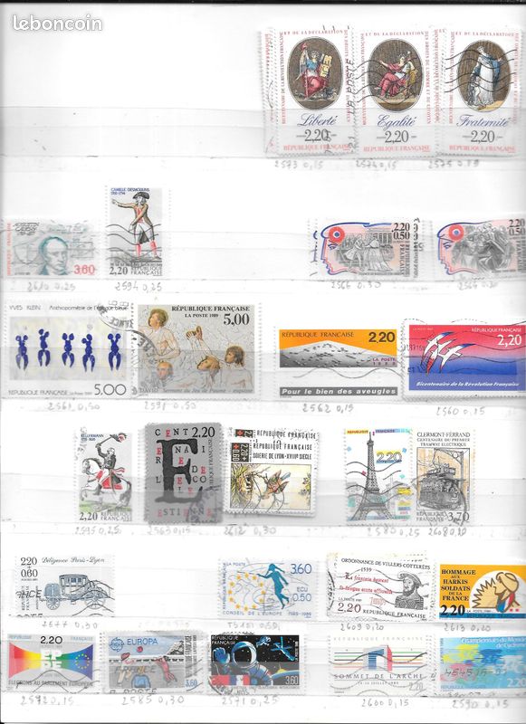 Lot timbres en vrac, oblitérés. France et Monde