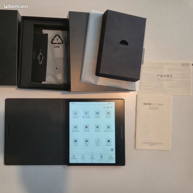 Étui Magnétique Intelligent Pour Liseuse Boox Go 6 - Mise En Veille Automatique, Cuir PU Fin Et Léger