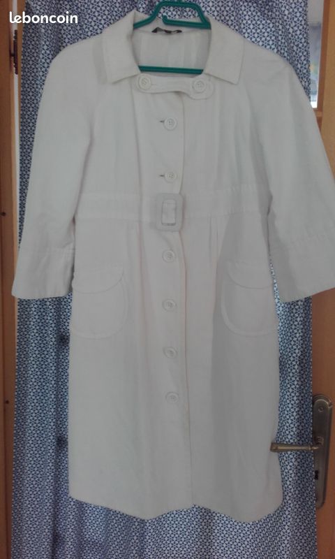 Vente Veste longue blanche très bon état marque Tara Jarmon taille 38 (image 1)