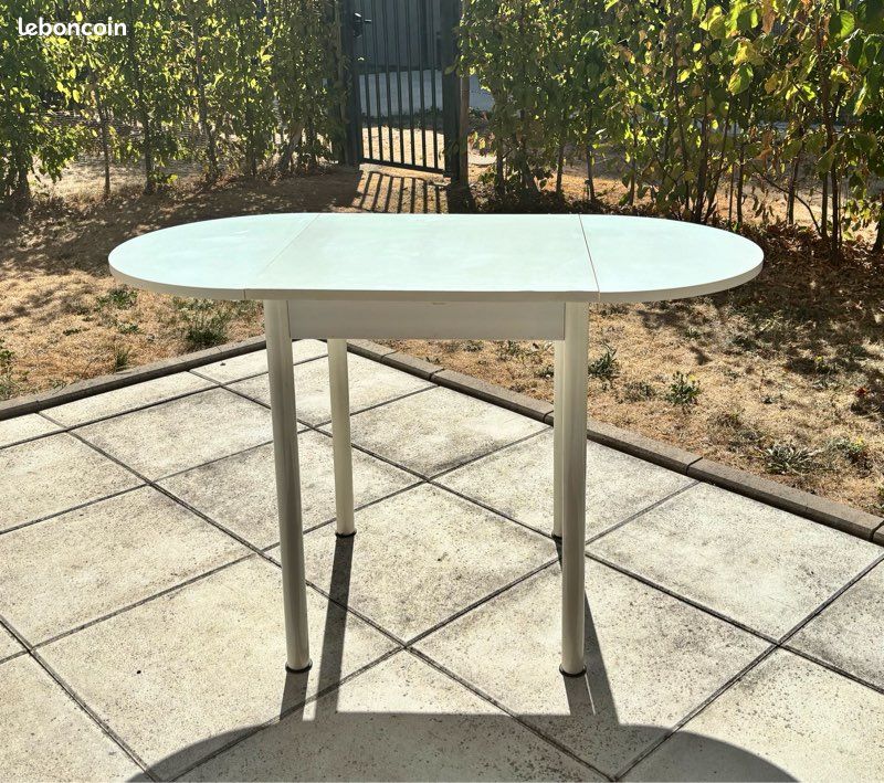 Table extensible blanche – 80 à 140 cm (image 2)