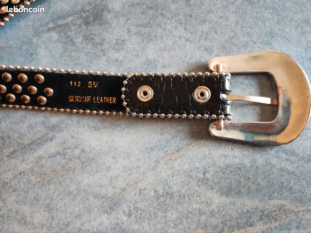 Ceinture punk pour femme, ceinture en cuir noir avec bretelles réglables pour
