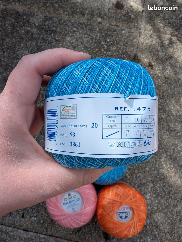 Lot de 6 pelotes couleurs dégradées Babylo DMC taille 20 (image 3)
