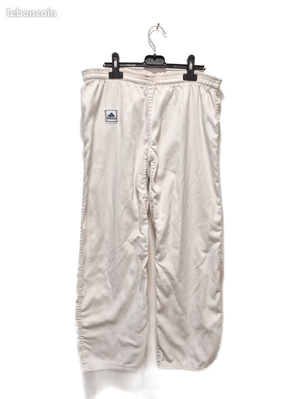 Pantalon blanc adidas ample coton taille 170 (M) (image 2)