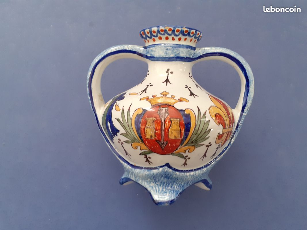 Assiette au chinois en faience de Desvres CH Henri Chaumeil Géo Martel