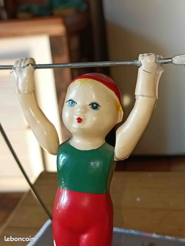 ANCIEN JOUET Articulé BOIS GYMNASTE à La Barre COLLECTION VITRINE Vieux Jouet D Imgx1200 7056