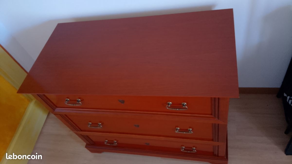 Belle commode bois style classique 3 tiroirs TBE 2 commodes dispo (image 3)