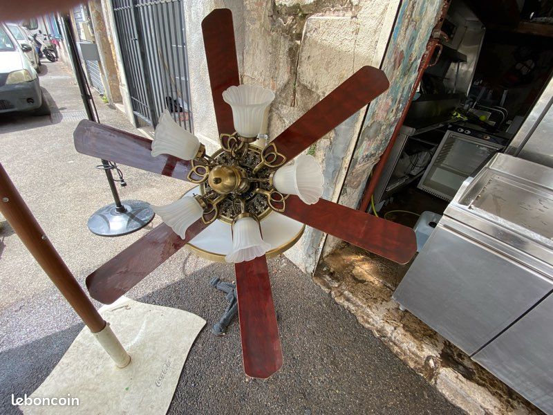 Ventilateur de Plafond en Feuille de Bois (image 1)