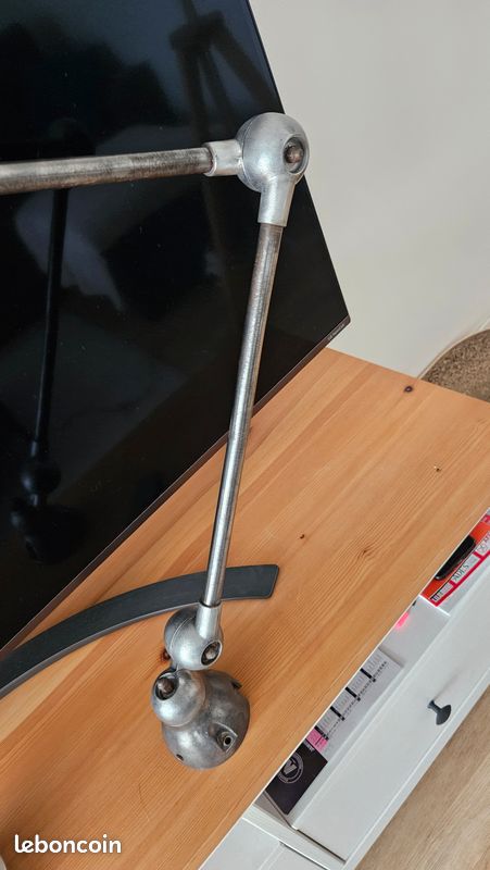 Lampe Industrielle EOW Vintage – Aluminium Poli, Grille Nickelée, Allemagne 60's